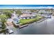 Aerial view of the Gulf Harbour Yacht Club, featuring boat docks and waterfront access at 4420 Marine Pkwy, New Port Richey, FL 34652