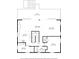 Main level floor plan showing the kitchen, living room, dining area, bath, bedroom, and laundry at 5234 Foxhall Ct, Weeki Wachee, FL 34607