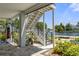 Outdoor staircase with waterfront view and landscaped garden at 5234 Foxhall Ct, Weeki Wachee, FL 34607