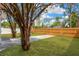A spacious backyard with green lawn and a wood fence at 5753 2Nd N Ave, St Petersburg, FL 33710