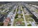 Scenic aerial view of a waterfront neighborhood with direct canal access and lush landscaping at 7520 Mako Dr, Hudson, FL 34667