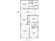 Detailed floor plan showcasing the layout of the home's bedrooms, bathrooms, living spaces, and kitchen at 1000 Magnolia Dr, Clearwater, FL 33756