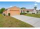 Charming single-story home with a two-car garage, well-manicured lawn, and a long driveway at 12071 Wexford Blvd, Spring Hill, FL 34609