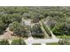 Aerial view of a secluded home surrounded by lush greenery, showcasing its expansive lot at 12722 Oak Tree Dr, Hudson, FL 34667