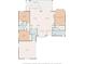 Detailed floor plan showcasing the layout of rooms, including bedrooms, bathrooms, kitchen, living room, and garage at 13627 Glaze Brook Dr, Hudson, FL 34667