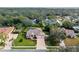 Aerial view of beautiful single Gathering home with three car garage, and manicured lawn at 18244 Autumn Lake Boulevard, Hudson, FL 34667