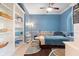 Inviting room featuring built-in shelving and storage, with soft blue walls at 21820 Carson Dr, Land O Lakes, FL 34639