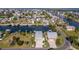 Expansive aerial view of the waterfront home, revealing its enviable position in the canal community at 3546 Flamingo Blvd, Hernando Beach, FL 34607