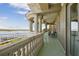 Balcony overlooking the water and a dock at 4348 Harborpointe Dr, Port Richey, FL 34668