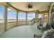 View of the waterfront from a large balcony with supporting pillars at 4348 Harborpointe Dr, Port Richey, FL 34668
