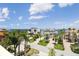 View from above showing houses, palm trees, and waterfront at 4348 Harborpointe Dr, Port Richey, FL 34668