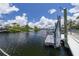 Dock featuring direct access to open water; great for fishing, boating, and waterfront activities at 4917 Marlin Dr, New Port Richey, FL 34652