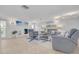Relaxing living room features a cozy fireplace, comfortable seating, and beach-themed artwork at 4917 Marlin Dr, New Port Richey, FL 34652