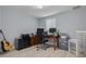 Office space featuring modern computer equipment and hardwood flooring at 4917 Marlin Dr, New Port Richey, FL 34652