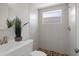 Stylish bathroom features modern fixtures, a new shower, and river rock floor at 4937 Dory Dr, New Port Richey, FL 34652