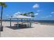 Inviting beach pavilion features picnic tables, shady shelter, and tranquil views of the surrounding coastal waters at 4937 Dory Dr, New Port Richey, FL 34652