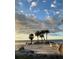 Calm beach scene with palm trees, a picnic table, and beautiful clouds in the sky at 4937 Dory Dr, New Port Richey, FL 34652