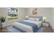 Bedroom showcasing bright decor, bed, and windows offering lush views of the outdoors at 4937 Dory Dr, New Port Richey, FL 34652