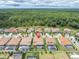 Aerial view of a house with a pool, surrounded by well-maintained lawns in a neighborhood at 5001 Night Star Trl, Odessa, FL 33556