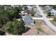 Birds-eye view of the home and surrounding area in a quiet neighborhood at 6309 Covewood Dr, Spring Hill, FL 34609