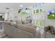 Open living area featuring modern design, high ceilings, and large windows providing ample natural light at 7422 New York Ave, Hudson, FL 34667