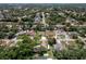 Expansive aerial shot of a residential area with lush trees, showcasing neatly arranged homes and quiet streets at 7630 Landmark Dr, Spring Hill, FL 34606