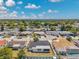 An aerial view captures a charming neighborhood with lush greenery and a clear sky above at 9005 Lido Ln, Port Richey, FL 34668