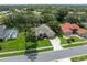 Beautiful aerial shot of the home showcasing landscaping and neighborhood at 10296 Palmgren, Spring Hill, FL 34608