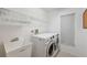 Functional laundry room with modern washer and dryer, sink, and storage at 10296 Palmgren, Spring Hill, FL 34608