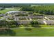 Aerial view of beautiful home in quiet community, situated on a golf course at 1105 Flora Vista St, New Port Richey, FL 34655