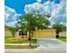 Charming single-story home with a well-manicured lawn, mature tree, and attached two-car garage at 11055 Belle Haven Dr, New Port Richey, FL 34654
