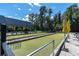 Bocce ball court with benches and umbrellas, perfect for outdoor recreation at 11308 Mollymawk Ct, New Port Richey, FL 34654