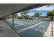 Outdoor shuffleboard courts surrounded by lush greenery and landscaping at 11308 Mollymawk Ct, New Port Richey, FL 34654