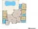 Detailed floor plan showcasing the layout of the home, including the pool, bedrooms, and living areas at 13155 Cori Loop, Spring Hill, FL 34609