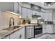 Elegant kitchen featuring stainless steel appliances and stylish countertop finishes at 13460 Pia Ct, Spring Hill, FL 34609