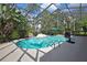 This beautiful pool features a screen enclosure, a waterfall feature and fun pool toys at 13460 Pia Ct, Spring Hill, FL 34609