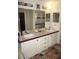 Bathroom featuring dual sinks and a wide mirror at 20960 Little Magens Loop, Lutz, FL 33558