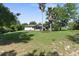 Expansive backyard with lush lawn and mature trees, offering privacy and ample space for outdoor activities at 2443 Glenridge Dr, Spring Hill, FL 34609