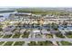 Stunning aerial view of the waterfront community, showcasing the canals and lush greenery at 3907 Headsail Dr, New Port Richey, FL 34652