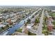 Extensive aerial view showcases the numerous canals and waterfront properties in this coastal community at 3907 Headsail Dr, New Port Richey, FL 34652
