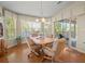 Dining area featuring modern windows and view to the canal at 4292 Tahiti Dr, Hernando Beach, FL 34607
