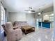 Spacious living room seamlessly connects to the kitchen, offering an open and airy atmosphere at 6158 Sumter Dr, Brooksville, FL 34602