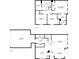 Detailed floor plan showcasing the layout with multiple bedrooms, living spaces, and an attached garage at 8409 Blue Rock Dr, New Port Richey, FL 34653