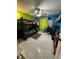 Bedroom featuring a bunk bed, tile floors, and colorful walls at 8711 Jolly Roger Dr, Hudson, FL 34667