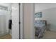 En-suite bathroom adjacent to the primary bedroom provides shower and sink at 9019 Flagstick Ln, Hudson, FL 34667