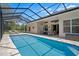 Spacious screened-in pool with ample seating, ideal for enjoying the outdoors in comfort and style at 9019 Flagstick Ln, Hudson, FL 34667