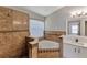 Beautiful bathroom featuring a shower and soaking tub with a large vanity at 9729 Bay Colony Dr, Riverview, FL 33578