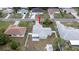 Aerial view showcasing the property, surrounding neighborhood, and layout at 10386 Myra St, Spring Hill, FL 34608