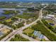 Aerial view of the community highlighting waterfront access and recreational facilities at 111 E Cedar St, Tarpon Springs, FL 34689