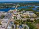 Sweeping aerial view of the community and surrounding waterways, highlighting its desirable location and access at 111 E Cedar St, Tarpon Springs, FL 34689